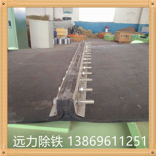 除鐵器專業(yè)皮帶生產(chǎn)廠家,濰坊遠(yuǎn)力磁電是專業(yè)生產(chǎn)永磁自卸式除鐵器的廠家,其皮帶配件也是客戶經(jīng)常關(guān)心的,除鐵器皮帶是我們的常換性配件,下面我們就講下我們皮帶的參數(shù)及優(yōu)勢 接頭形式 結(jié)構(gòu)及加工方法與普通輸送帶大致相同 除鐵器環(huán)形帶,其接頭不采用機(jī)械接頭,而是用加熱加壓的方法硫化成整體,故又稱為無接頭輸送帶.